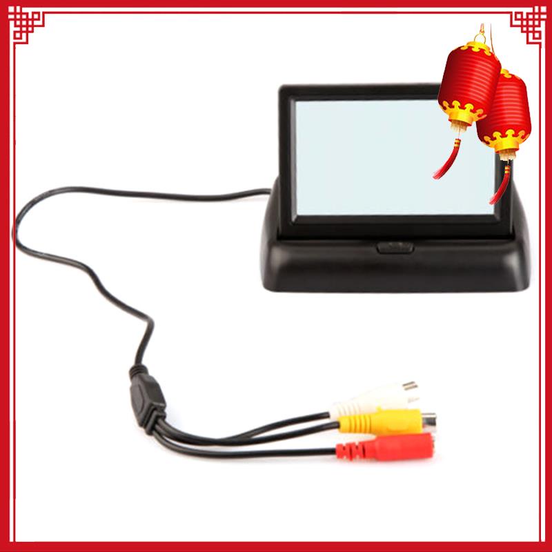 Foldable 4.3Inch Color LCD TFT Reverse Rear view Monitor for Car Back Up Camera