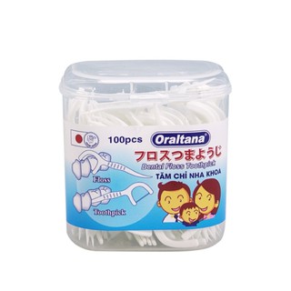 Tăm chỉ nha khoa Oraltana hộp 100 cây