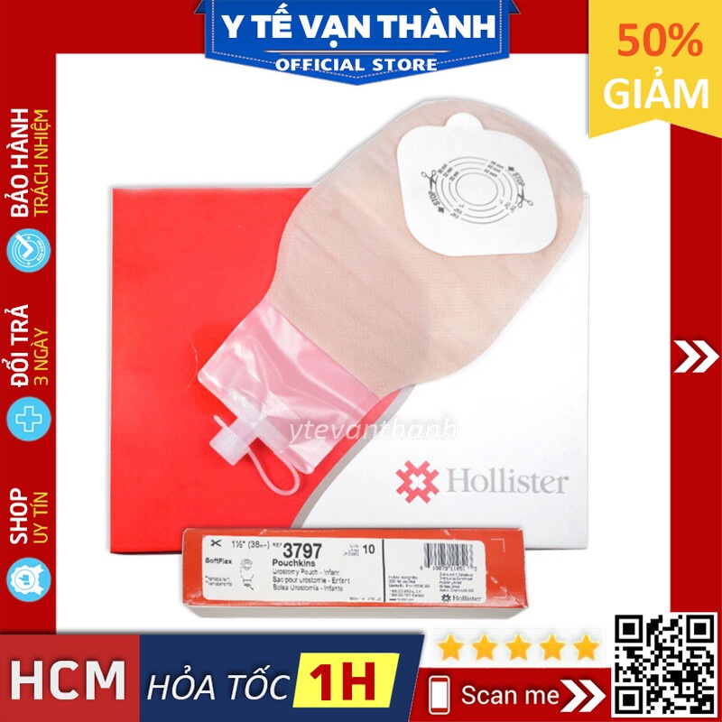 ✅ Túi Nước Tiểu 1 Mảnh- Hollister 3797 (Cho Trẻ Trên 4 Tháng Tuổi) -VT0773