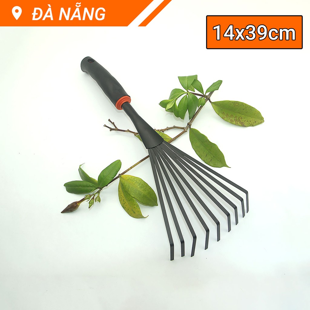 Cào cỏ 9 răng cán cao su 14x39cm