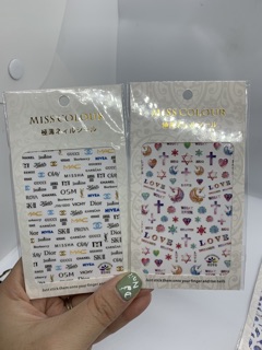 Sticker chữ dán móng