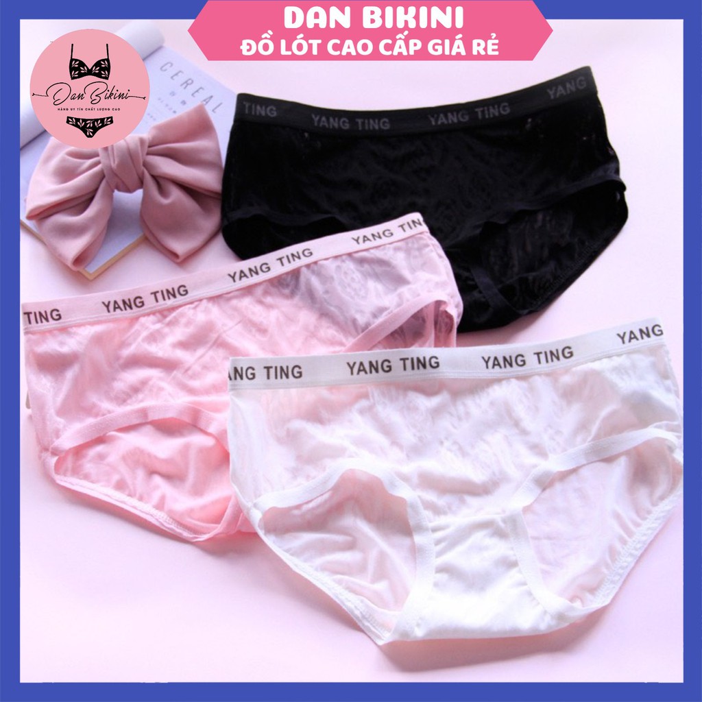 Quần Lót Nữ ❤️FREESHIP❤️ Quần lót lụa thông hơi kháng khuẩn viền chữ chất siêu mịn mát mã 6655