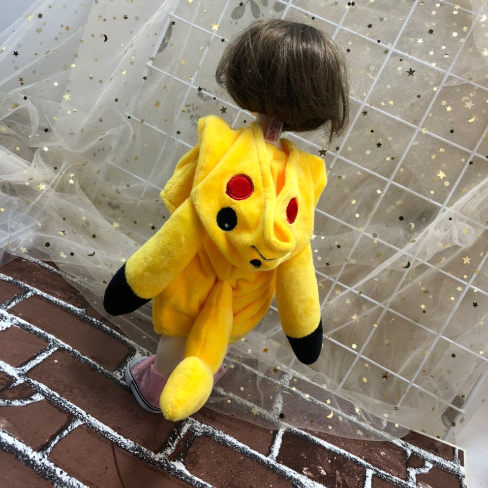 Bộ Đồ Liền Thân Dáng Rộng Họa Tiết Hoạt Hình Pikachu Xinh Xắn 6 Bjd Eve