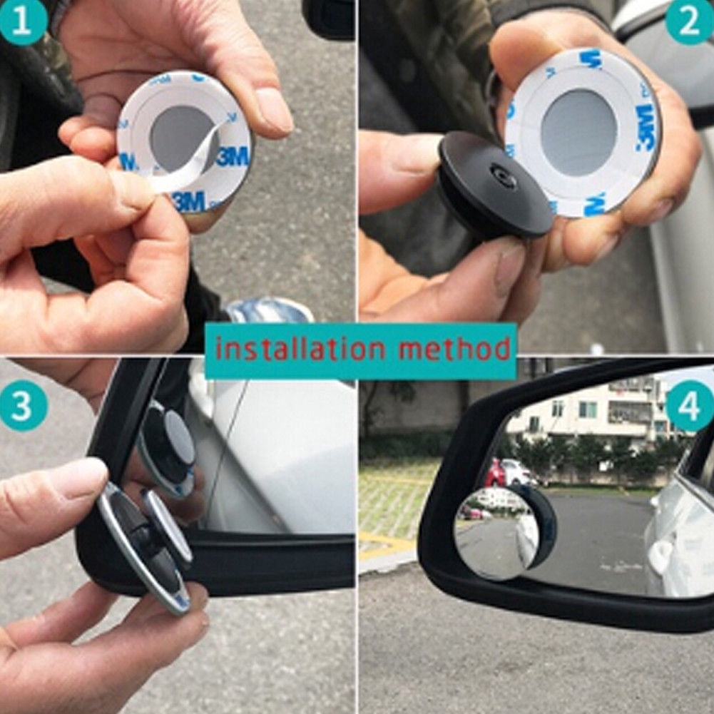Cặp gương chiếu hậu dạng gương lồi nhìn góc rộng 360° nhìn điểm mù tiện dụng cho ô tô xe máy