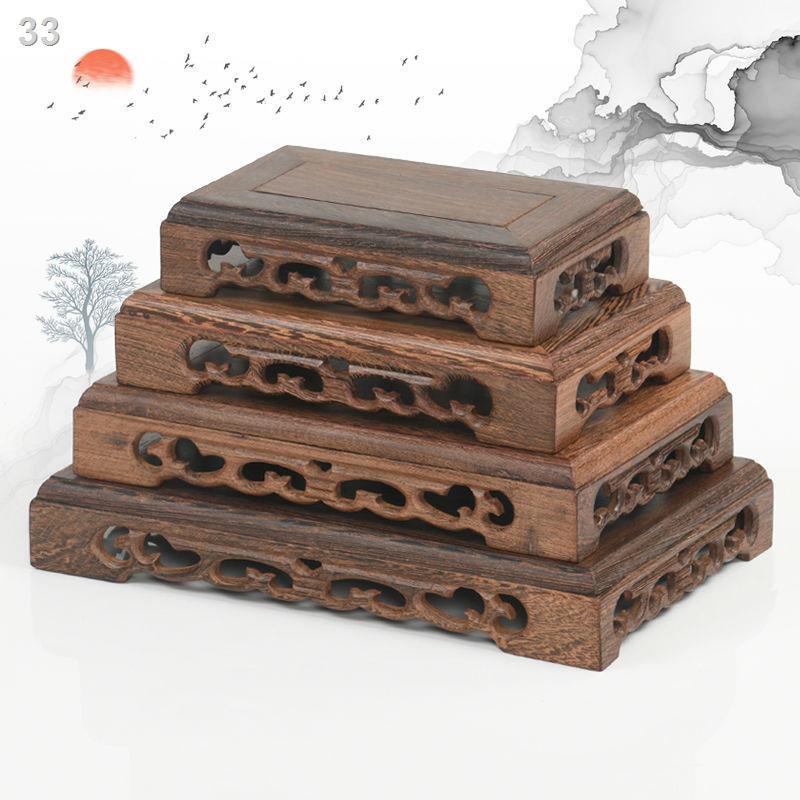 Wenge gỗ gụ chạm khắc bình thủ công mỹ nghệ Tượng phật bằng đá lẻ ấm trà bonsai Wenwan khay rắn