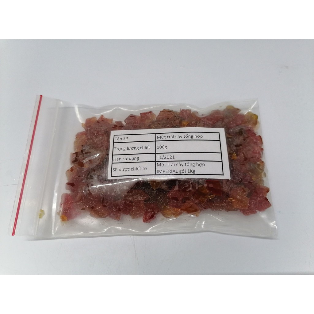 [100g (chiết lẻ)] Mứt trái cây hỗn hợp (nguyên liệu làm bánh, kem) Mixed Fruit Fancy (cac-hk)