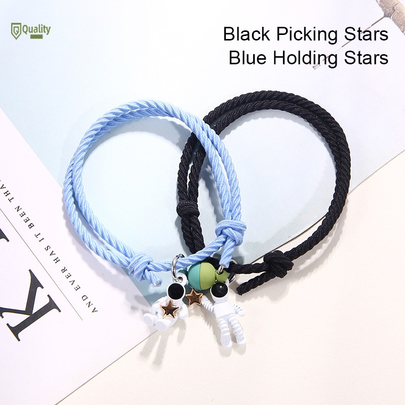 Set 2 Vòng Tay Nam Châm Mặt Hình Phi Hành Gia Thời Trang / Cặp vòng tay có nam châm thiết kế độc đáo thời trang cho các cặp đôi 2pcs | BigBuy360 - bigbuy360.vn