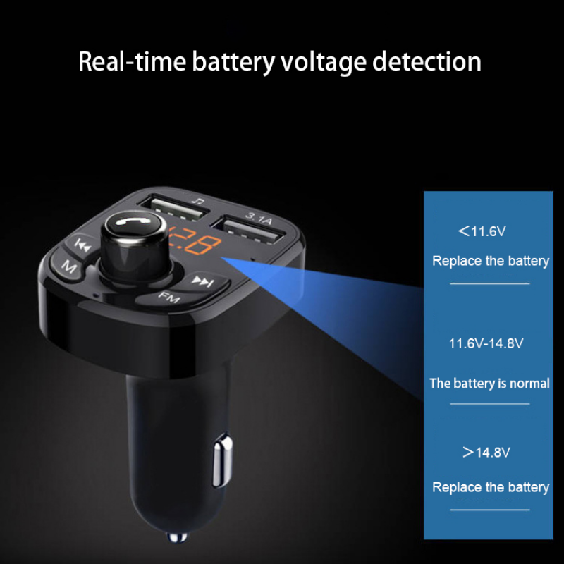 Tẩu Sạc Nhanh Usb Bluetooth 5.0 Tích Hợp Máy Nghe Nhạc Mo3 Cho Xe Hơi