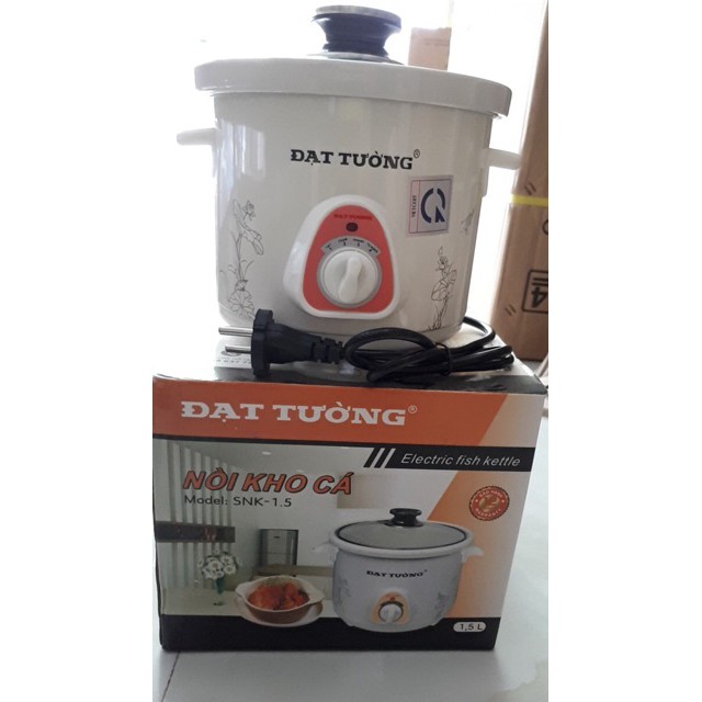 Nồi Kho Cá-Nấu Cháo Chậm Đa Năng Đạt Tường 1,5l-2,5l