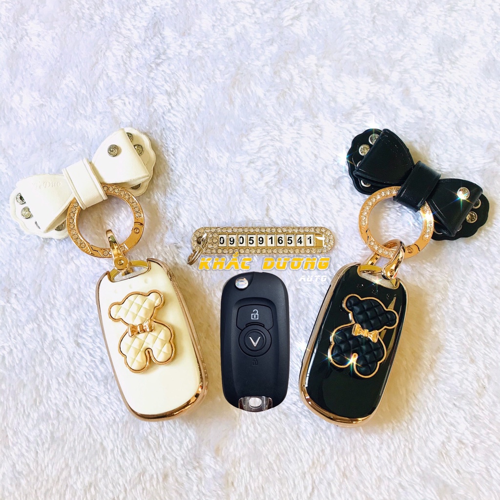 Ốp chìa khoá Vinfast Fadil TPU đính đá nhân tạo cao cấp sang trọng