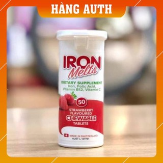 [Hàng Xịn - Giá Tốt] Sắt Ngậm Iron Melts 50 Viên Nội Địa Úc - Dễ sử dụng, ngon, cung cấp đủ dinh dưỡng