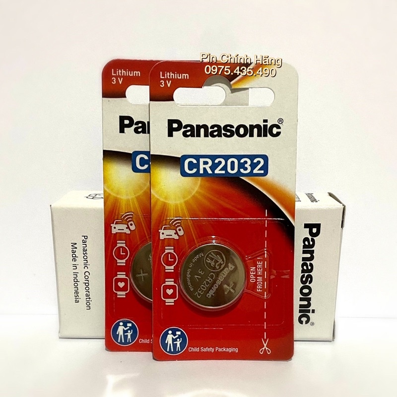 Combo 2 Vỉ Pin CR2032 Panasonic Cao Cấp Vỉ 1 Viên