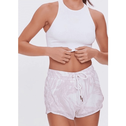 Quần short 2 lớp F21 lót đùi họa tiết