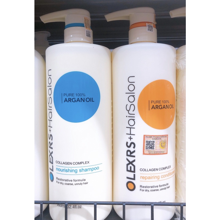 Cặp Gội Xả Olexrs Argan Oil Collagen Hair Salon