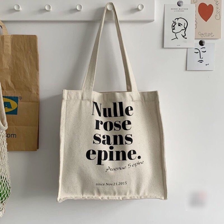 Túi tote đi học ZIMI size A4 cao cấp phong cách vintage Hàn Quốc