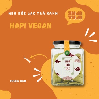 Kẹo dồi lạc đậu phộng trà xanh hapi vegan 165gram