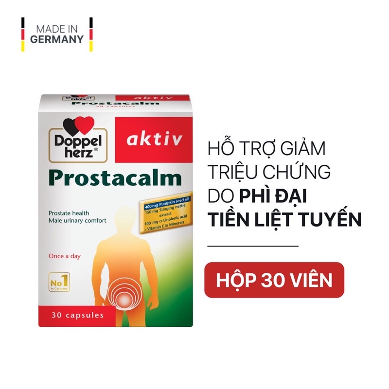 VIÊN UỐNG DÀNH CHO NGƯỜI PHÌ ĐẠI TUYẾN TUYỀN LIỆT PROSTACALM H30v