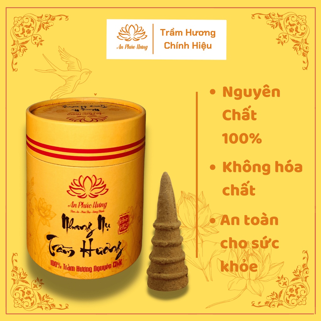 Trầm hương - Nụ trầm hương cao cấp khói ngược hương tự nhiên 100% nguyên chất nụ Vươn Tới Đỉnh Cao