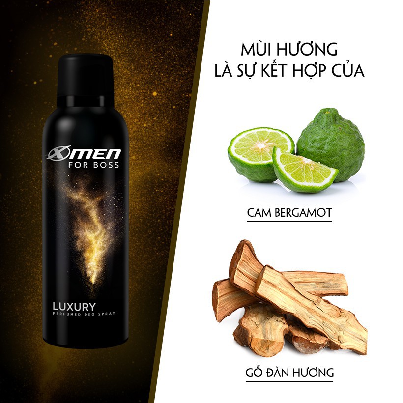Xịt Toàn Thân X-Men For Boss 150ml Mùi Luxury/Motion/Intense