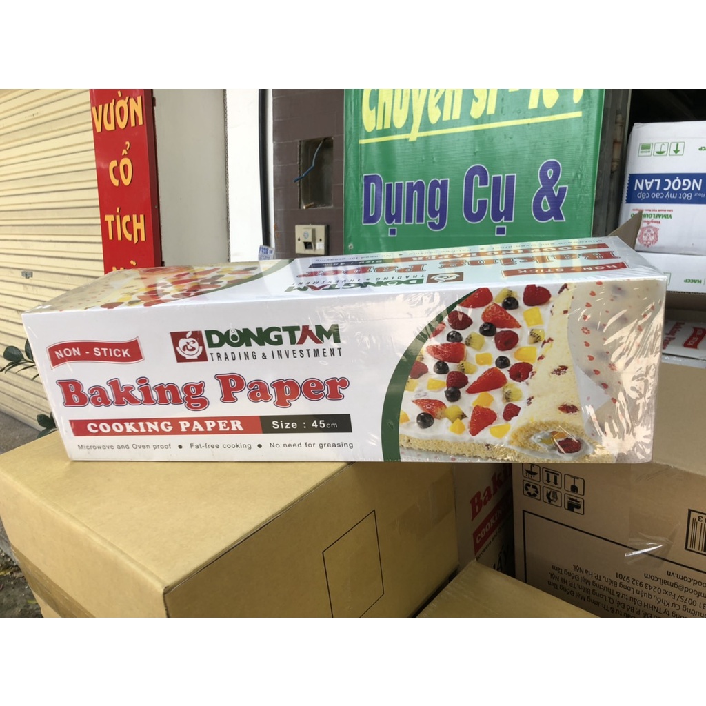 giấy nến nướng bánh đồng tâm cuộn lớn 45cm x 75m