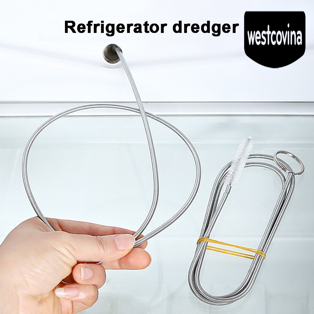 [Hot]☀ Bàn Chải Vệ Sinh Ống Thoát Nước Tủ Lạnh Bằng Thép Không Gỉ