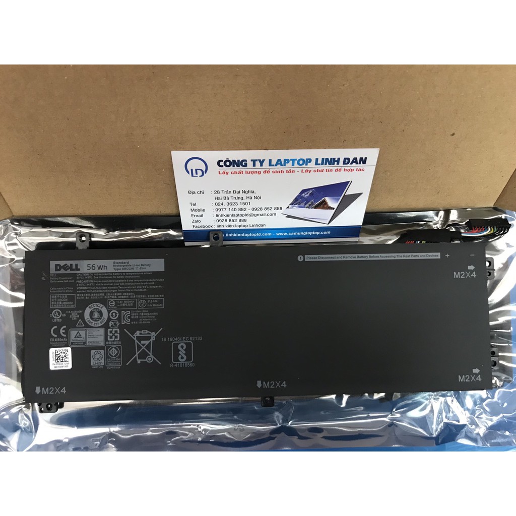 Pin Laptop Dell (Original)56Wh Precision 5510 5520 5530 RRCGW Battery