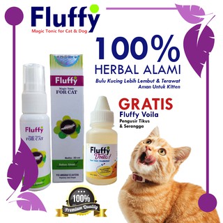 Image of Fluffy Magic Tonic Cat Obat Kutu, Jamur, Scabies Kucing, Pembasmi Kutu Kucing & Pelebat Bulu | Obat Jamur Kucing