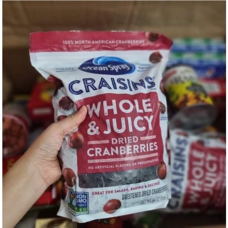 Nam Việt Quốc Khô, Cranberries hiệu Ocean Spray Craisins GÓI NGUYÊN 1,81KG  Hàng Nhập Mỹ