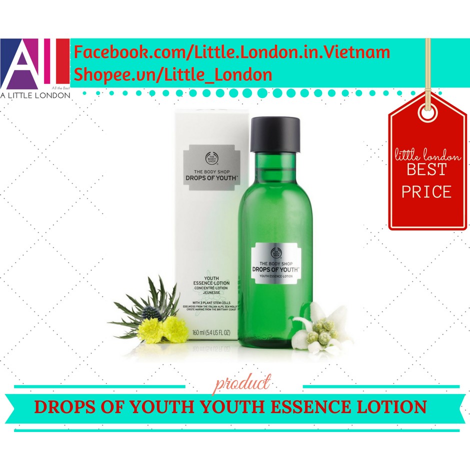 Tinh chất dưỡng The Body Shop Drops of Youth Youth Essence Lotion 160ml (Bill Anh)