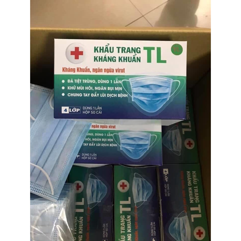 Hộp 50 cái Khẩu trang y tế 4 lớp