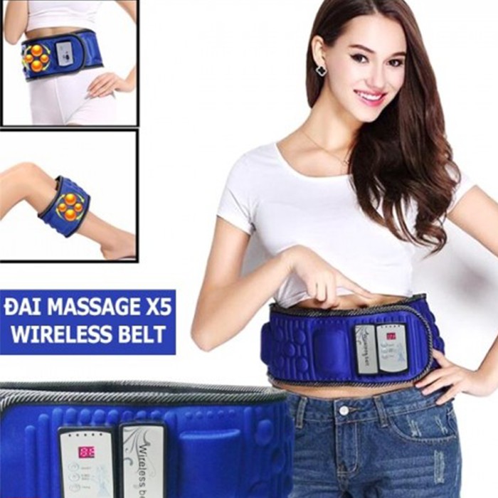 Đai massage bụng X5 pin sạc hồng ngoại Wireless Belt loại 1