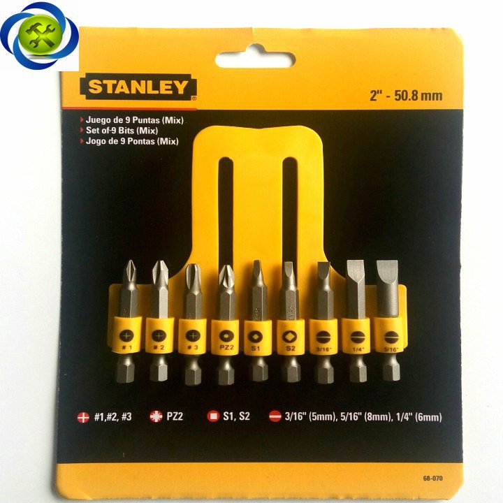 Mũi vặn vít 9 chi tiết Stanley 68-070