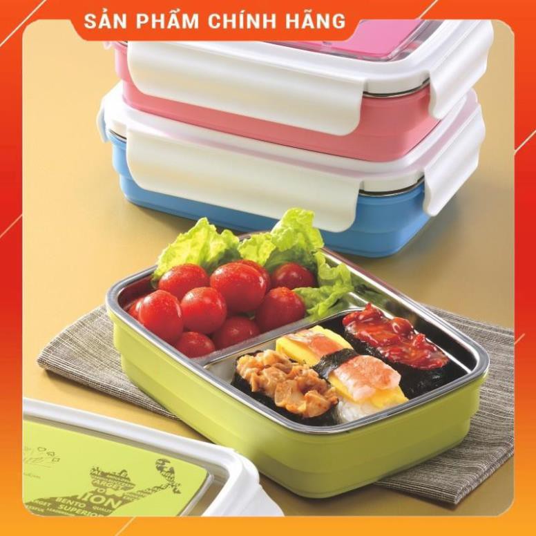 CHÍNH HÃNG -  Hộp đựng cơm 1 tầng giữ nhiệt lõi inox,Hộp đựng cơm văn phòng,khay đựng cơm inox 2 ngăn