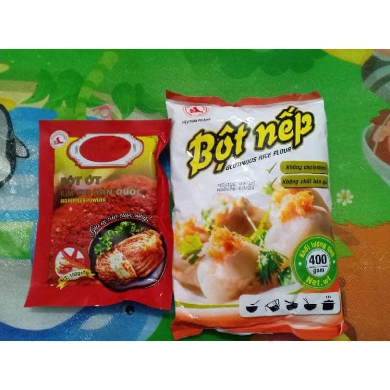 Set 100g bột ớt + 400g bột nếp làm kimchi