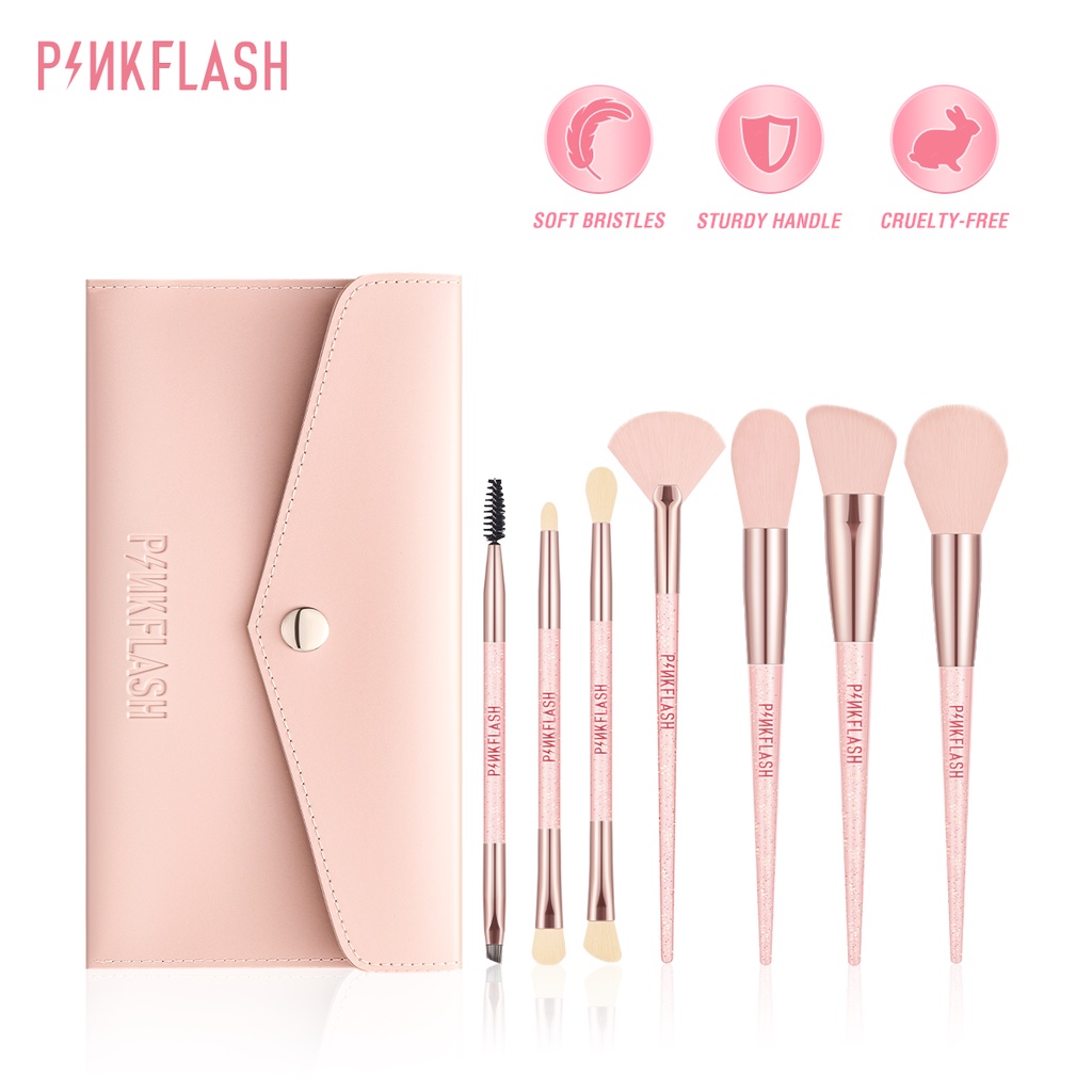 Bộ cọ trang điểm 8 mảnh PINKFLASH Fairy Wand trang điểm làm đẹp đa công dụng