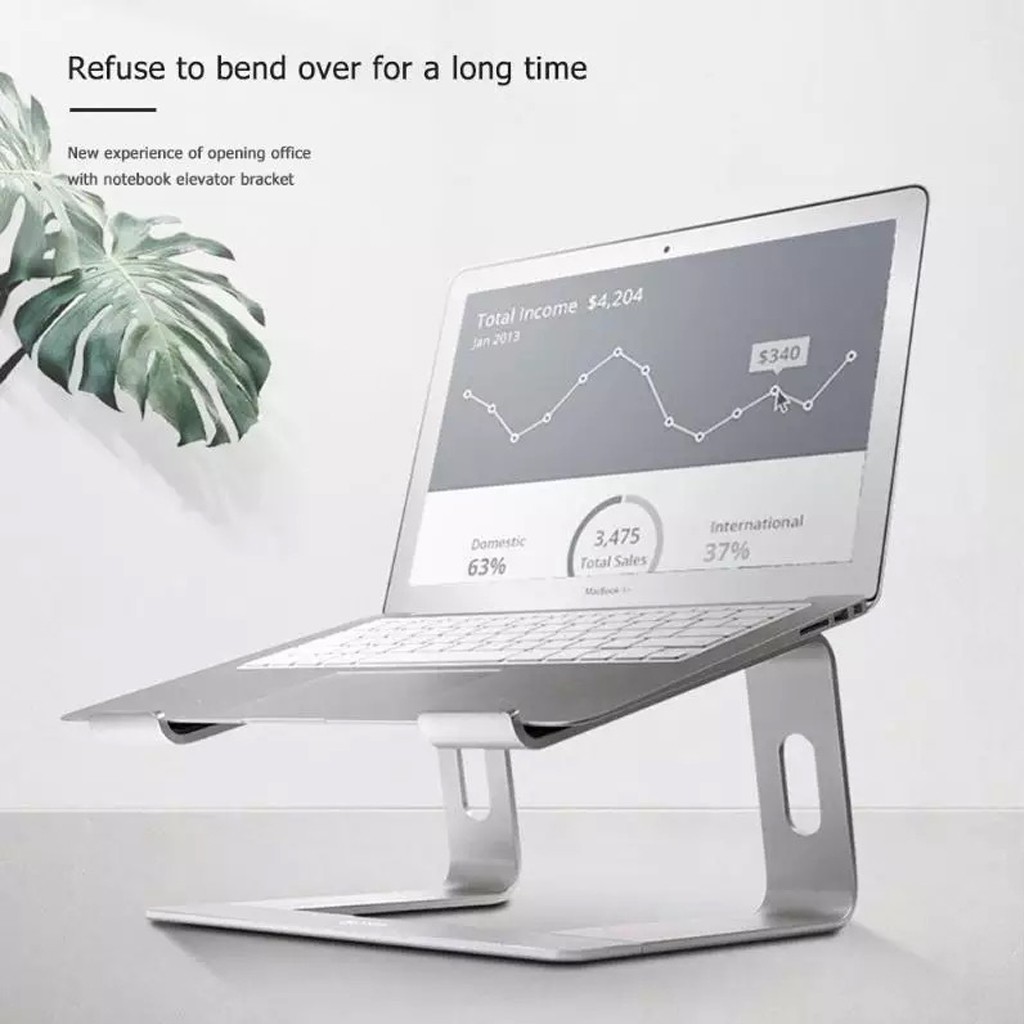 Giá đỡ để laptop stand notebook Macbook máy tính xách tay hợp kim nhôm có thể tháo rời kiêm tản nhiệt -dc4485