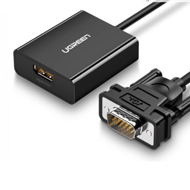 Cáp chuyển VGA to HDMI tích hợp Audio hỗ trợ Full HD Ugreen 60814