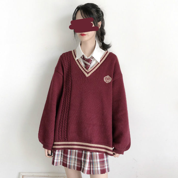 Áo Khoác Len Không Tay Cổ Chữ V Thêu Hình Thời Trang Hàn Quốc | BigBuy360 - bigbuy360.vn