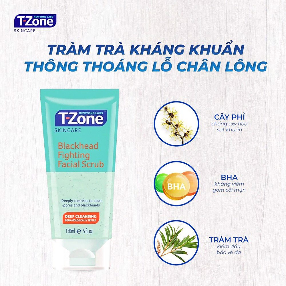 Tẩy da chết giảm mụn đầu đen T-Zone Blackhead fighting Facial Scrub 75ml | BigBuy360 - bigbuy360.vn