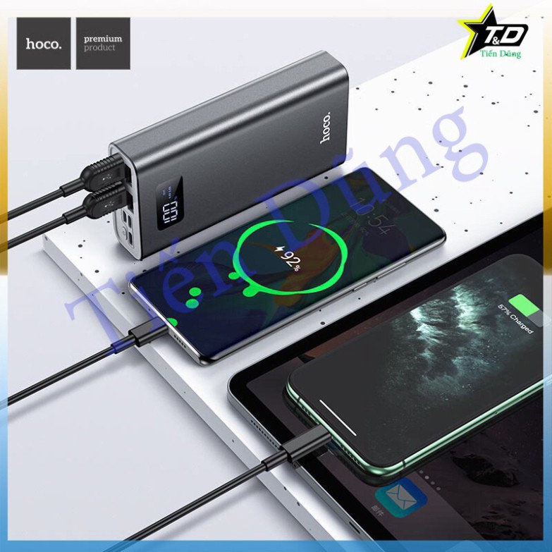 Pin sạc dự phòng Hoco J46A Star ocean 20000mAh 3 cổng vào pin là : Lightning Micro Type-C / 4 cổng Output USB ♥️♥️