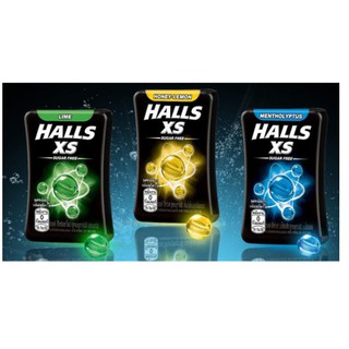 12 hộp Kẹo ngậm không đường HALLS XS 15g hương chanh mật ong, hương chanh, hương bạc hà