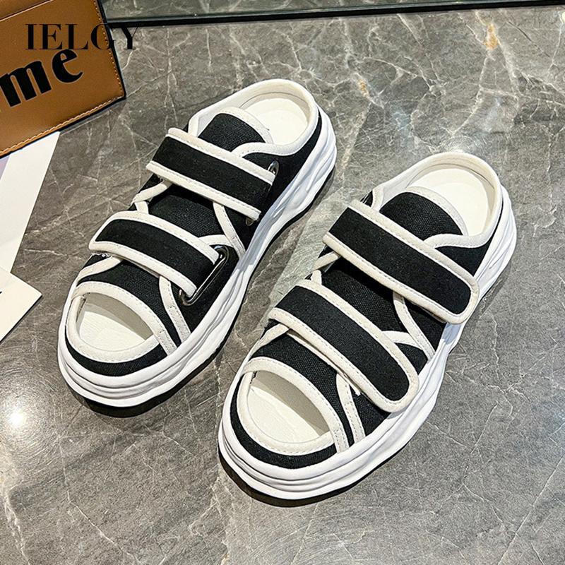 Dép thể thao IELGY đế xuồng phối màu độc đáo thời trang cho nữ