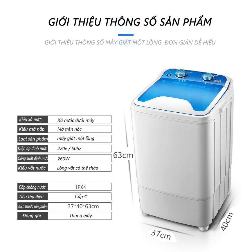 [Mã ELHA22 giảm 5% đơn 300K] Máy giặt 7kg bán tự động màu xám nắp đen máy giặt 1 lồng cửa trên HM142*