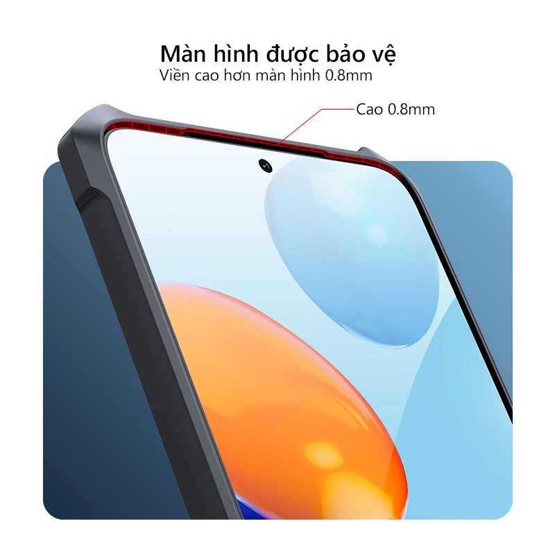 Ốp lưng XUNDD Redmi Note 11 / 11S 4G / 11 Pro / 11 Pro Plus Mặt lưng trong suốt, Viền TPU, Chống sốc