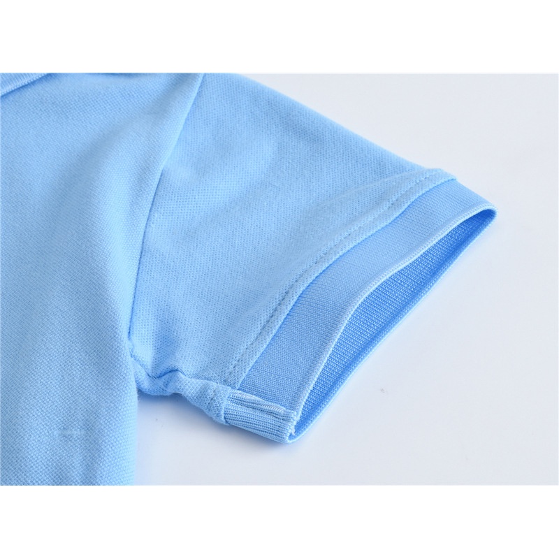 Áo thun polo SANITKUN 100% cotton tay ngắn thoáng khí màu trơn thời trang đơn giản dành cho trẻ em