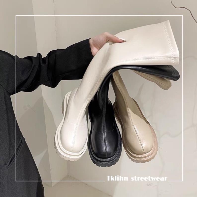 (SẴN) TKLIHN Giày BOOTS cao cổ Ulzzang da mềm lót nhung HOT FASHIONITA 2021 💍