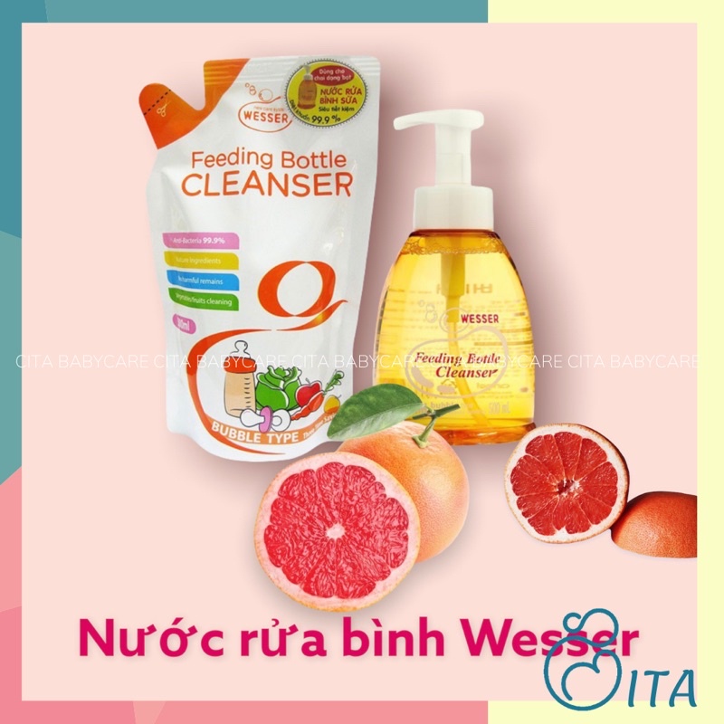 Nước rửa bình sữa Wesser 500ml