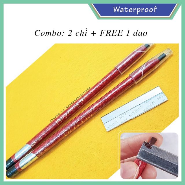 [Tặng dao gọt] Chì xé phẩy sợi DLZCOU Kẻ lông mày vỏ đỏ gân vàng màu nâu, nâu đỏ, nâu đậm, xám tro, đen | BigBuy360 - bigbuy360.vn