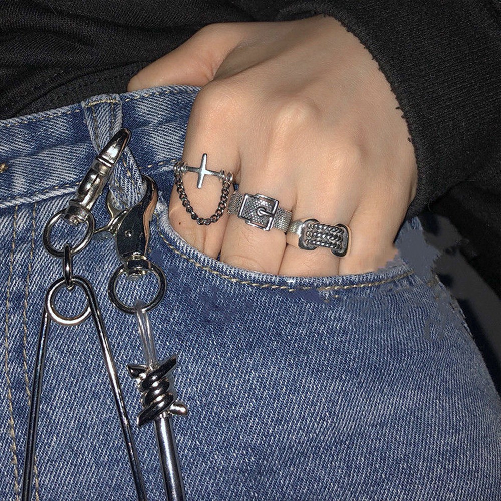 Nhẫn đeo tay phong cách retro cá tính thời trang Hàn Quốc cho cặp đôi