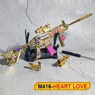 Mô hình trưng bày pubg mini m416 heart love dài 24cm